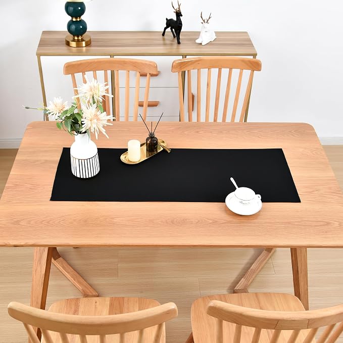 Farmhouse Black Table Runner Small Short Table Runners 36 Inches Coffee Table - Image 7