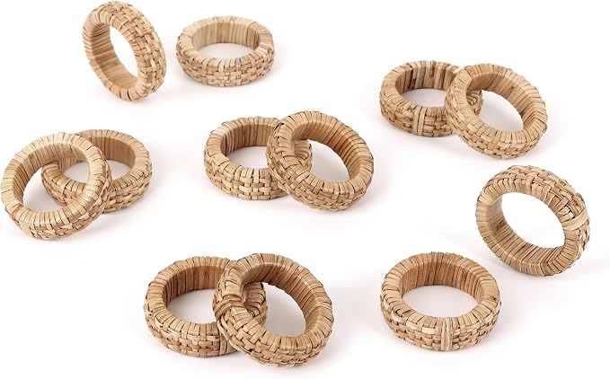 ALPHA Living HOME Decorative Napkin Rings Set of 12 - Image 7