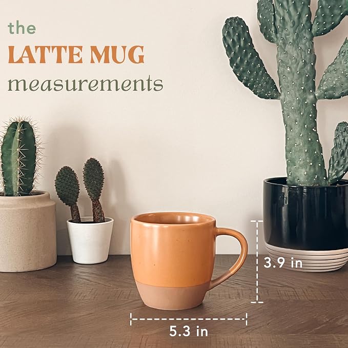 Mora Ceramic Artisan Matte Large Latte Mug Set of 4, 16oz - Image 2