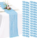 30 Pack Cheesecloth Table Runner 10FT Baby Blue Table Runner Light Blue Boho by Showgeous