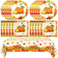 41Pcs Thanksgiving Party Decorations, Fall Paper Plates Napkins Tablecloth by Mainivo