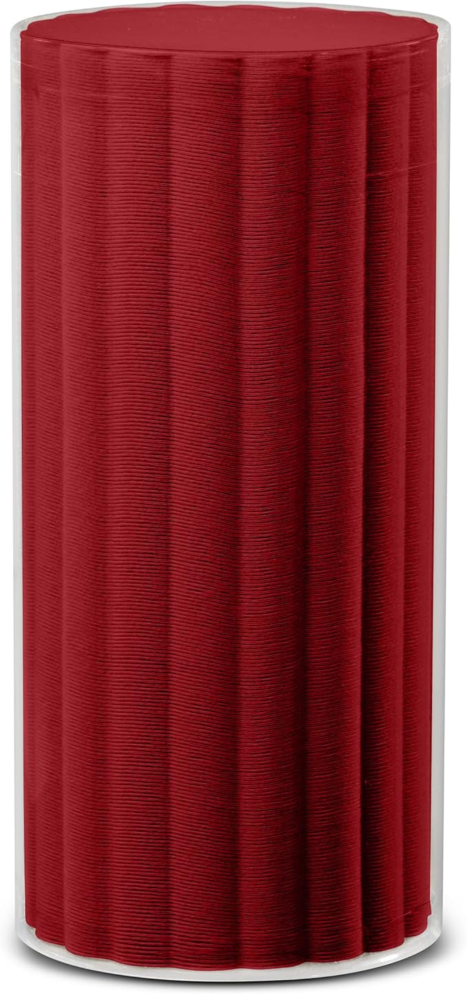 Disposable Burgundy Paper Coasters for Drinks, 3.5 Inch Round Coasters for Bar, Cocktail, Beverage, Wine Or Event, 500 Pack Bulk