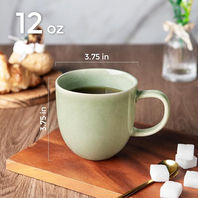AmorArc 12oz Coffee Mugs, Ceramic Coffee Mugs set of 6 - Image 3