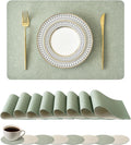 Leetaltree Reversible Faux Leather Placemats and Coasters Set of 16, 12x17 Inch by Leetaltree-ArtatEveryTable