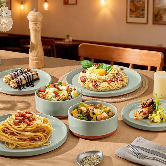 LIANYU Stoneware Dinnerware Sets Service - Image 7