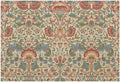 William Morris Placemat Set, Beige Blue Pink Retro Rustic Art Exotic Ethnic Lotus Floral Seamless Pattern Home Decor Linen Table Mats for Dining Room Kitchen Party (17x12in) x6P
