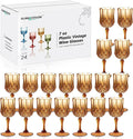 XUWAIDSGN 7oz Plastic Vintage Wine Glasses Drinking Glasses Unbreakable Wedding by XUWAIDSGN