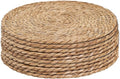 13.5'' Round Woven Placemats Set of 10, Boho Rattan Chargers for Dinner Plates, Round Rattan Placemats,for Dining Table,Wedding, Farmhouse,Outdoor and Christmas