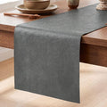 Artoid Mode Grey Double Sided Vinyl Faux Leather Table Runner, Seasonal by ArtoidMode