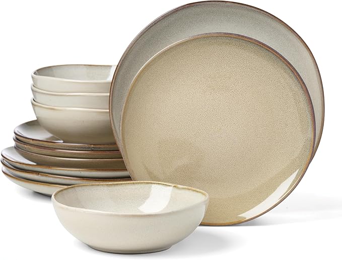 Oneida 897208 Organic Shades 12-Piece Dinnerware Set by Oneida