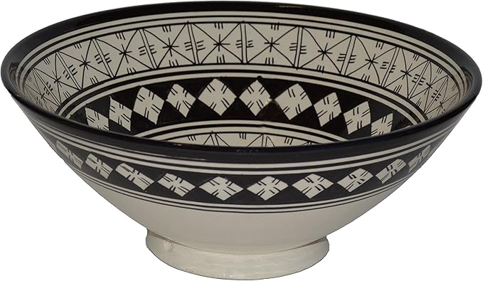 Ceramic Bowls Moroccan Handmade Serving Bowl (Medium 10 inches)