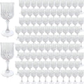 100Pack Plastic Wine Glasses, 7oz Vintage Goblets by LEYIQU