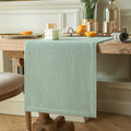 Burlap Style Farmhouse Table Runner, 14x36 Inches Seafoam | Thick Durable Fabric by ZEEMARTONLINE