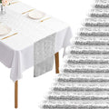 12 Packs 12 X 72 Inch Silver Sequin Table Runner Glitter Dining Table Runner by Fivenl