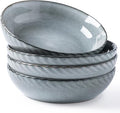 GBHOME 8.5'' Large Pasta Bowls, 38 Ounce Stoneware Salad Bowls for Kitchen, Ceramic Serving Bowls With Textured Pattern for Pasta,Fruit, Stews,Noodle, House-warming Gift,Set of 4