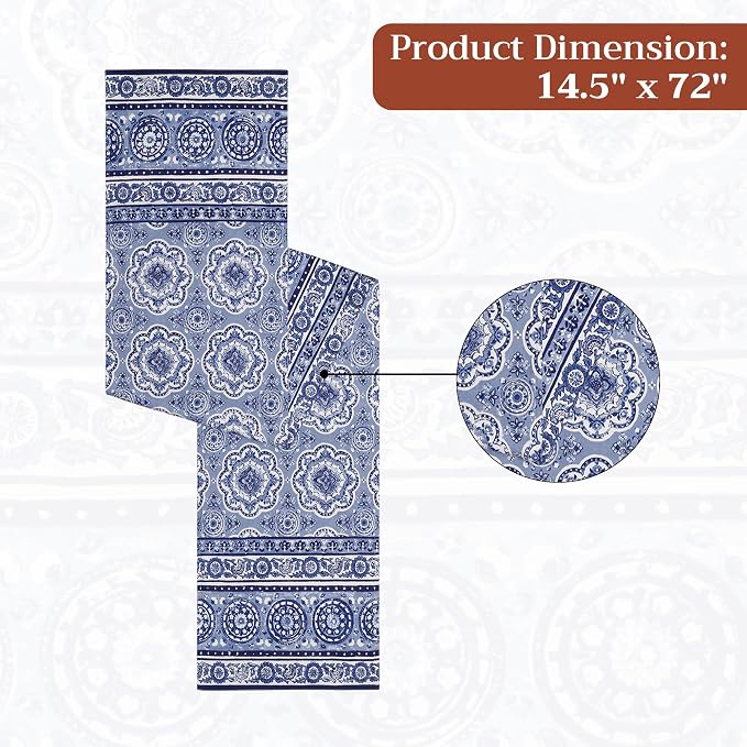 Maison d' Hermine Table Runner 100% Cotton 14.50" x 72" | Table Runners 72 - Image 7