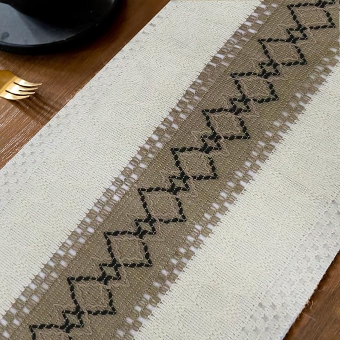 EMMTEEY Macrame Table Runner Boho Style 94 Inches Long, Scratch & Heat Resistant - Image 4