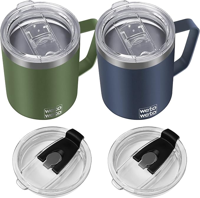 WETOWETO 14 oz Coffee Mug, Vacuum Insulated Camping Mug by Wetoweto