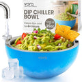 Vora 35oz Stainless Steel Dip Chiller Bowl Keep Dips, Salads, and Appetizers Perfectly Cold with a Double-Walled Ice Cavity Insulated Serving Bowl and Leak-Resistant Ice Bowl for Effortless Hosting.