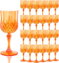24Pack Plastic Wine Glasses, 7oz Vintage Goblets by LEYIQU