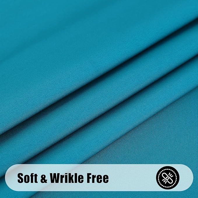 Smiry Rectangle Table Cloth, Waterproof Anti-Scratch Polyester Tablecloth, Decorative Washable Fabric Table Cover for Dining, Buffet, Parties and Outdoor, 54x108, Teal