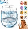 Silver Shark 3D Stemless Wine Glass, Artisanal Ocean Tumbler Cup | Handcrafted by Unknown
