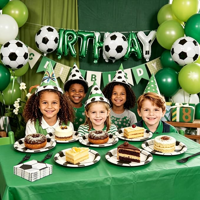 100 Pcs Disposable Soccer Party Tableware Set - Image 6