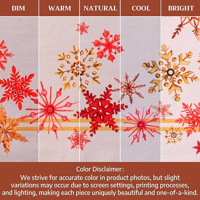 Maison d' Hermine Table Cloth Round Table 100% Cotton 63 Inches Fall Tablecloth Reusable Everyday Use for Thanksgiving Christmas Decorations Dining Farmhouse Party (Crystal Star)