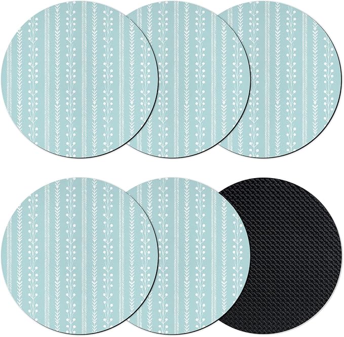Simple Vertical Stripes Coasters Set of 6, Absorbent Coasters by Unknown