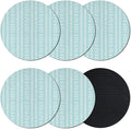 Simple Vertical Stripes Coasters Set of 6, Absorbent Coasters by Unknown