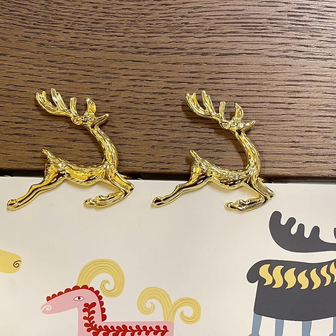 Christmas Gold Deer Napkin Rings Set of 12 - Image 4
