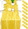 8 Pack Yellow Cheesecloth Table Runner 17x108 inch Rustic Gauze Table Runner by Unknown