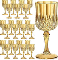 7OZ Plastic Wine Glasses, Reusable Vintage Goblets Unbreakable Drinking Glasses by Unknown