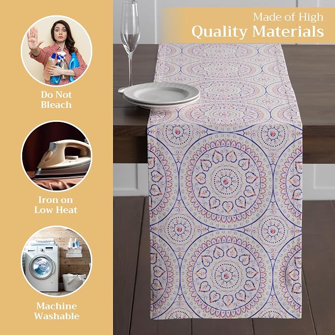 Maison d' Hermine Table Runner 100% Cotton 14.50" x 108" | Table Runners 108 - Image 3