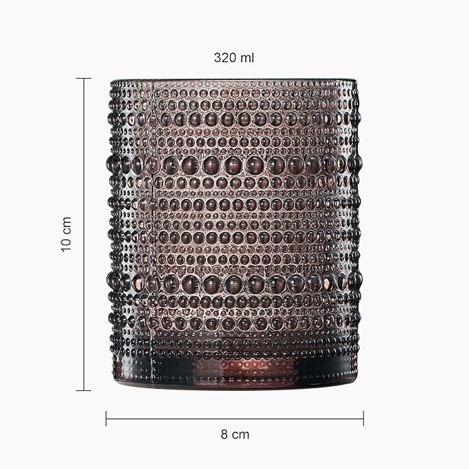Venus Amber Brown Hobnail Highball Glasses Vintage Tumblers Set of 6 11 oz | - Image 10