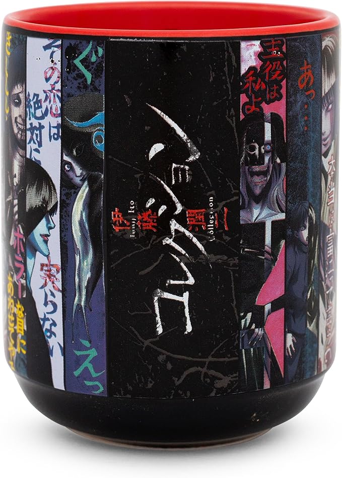 Silver Buffalo Junji Ito Panel Poster Asian-Style Ceramic Tea Cup | Traditional by SilverBuffalo