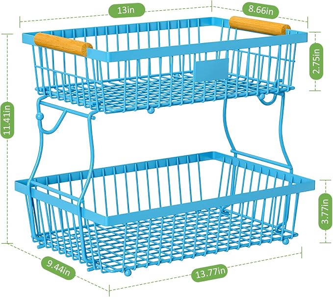2 Tier Fruit Basket for Kitchen Counter - Image 5