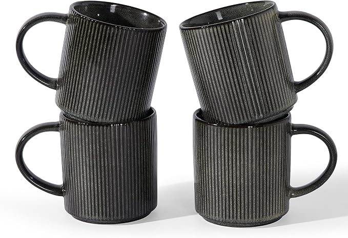 famiware Coffee Mug Set for 4, Star 16 oz Catering Mugs Cup Set by Famiware