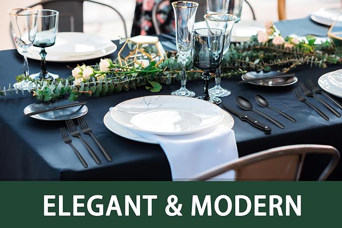 EWFEN 24-Piece Black Silverware Set - Image 6
