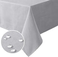 H.VERSAILTEX Linen Textured Table Cloths 54 x 70 Inch Premium Solid Tablecloth Spill-Proof Waterproof Table Cover for Dining Buffet Feature Extra Soft and Thick Fabric Wrinkle Free, Grey