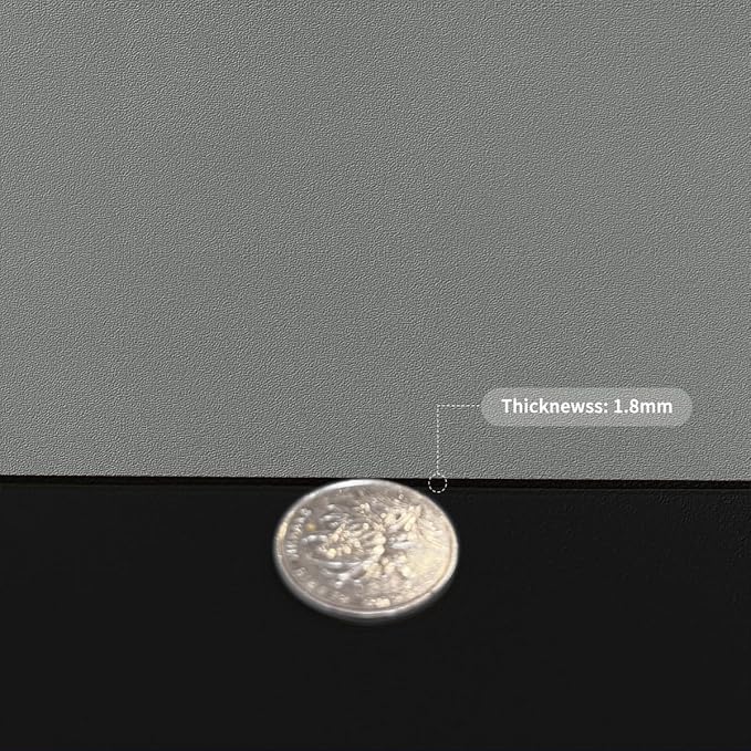 Leather Dresser Cover,1.8mm Thick,14x90 Inch,Dresser Protector Top,Dresser Top Protector,Dresser Cover Top,Dresser Top Cover,Dresser Cover Top for Bedroom.(Black+Gray,14x90)
