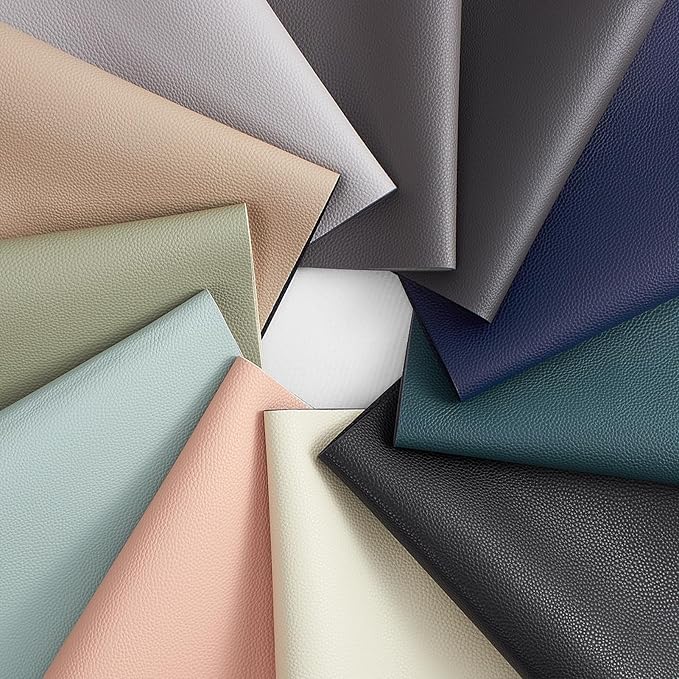MOSAYT Vinyl Placemats Set of 8, Heat Resistant Place Mats 100% Waterproof Washable & Wipeable Faux Leather Reversible Table Mats for Kitchen Dining Party Outdoor, 12" x 17", Light Grey/Sage Green