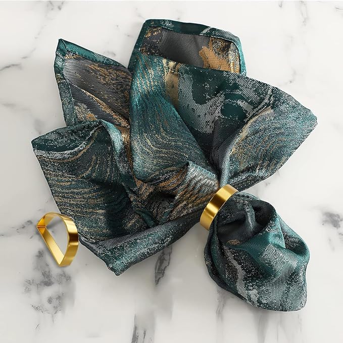 Gold Napkin Rings Set of 4 - Image 5