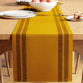 Encasa XO Table Runner, Yarn Dyed Ribbed Cotton 13"x120" | Ladder Yellow by EncasaXO