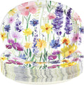 50Pcs Spring Floral Oval Paper Plates 10" x 12" Large Heavy Duty Disposable Flower Vintage Dessert Themed Plates for Spring Summer Floral Holiday Wedding Party Supplies Decorations