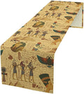 Vintage Ancient Egypt Table Runner Old Egypt Hieroglyphics African Pharaoh by moderw