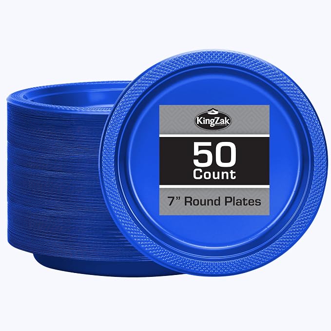 Blue Plastic Plates 7 Inch by HannaKSignature