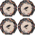 Karma, 8.75 inches Melamine Salad Plates Set of 4, Reusable Dishwasher Safe by KarmaGifts