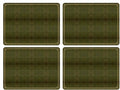 Pimpernel Shagreen Leather Effect Set of 4 Placemats – Decorative Olive Green by Pimpernel