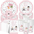 Funnymoom 250 Pcs Winter Snowman Party Decorations by Funnymoom